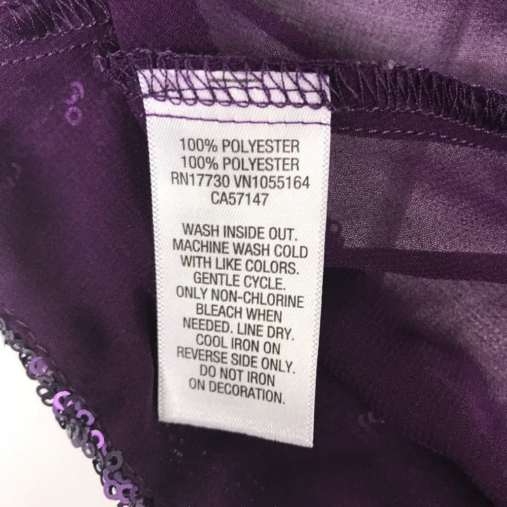 Mossimo Sheer Sequin Tank Top Size S Women Purple - Picture 8 of 8